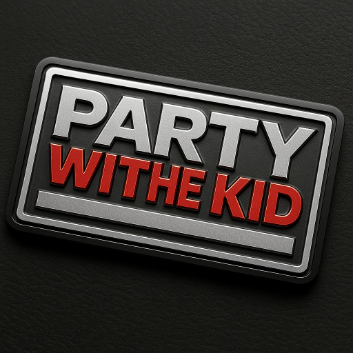 Partywitthekid Acrylic Patch Hat - Black Flatbill